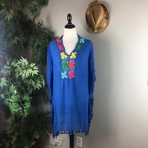 New One Size Blue Coverup